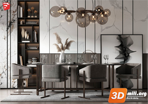 Dining Table Set Skp Files